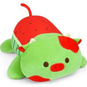 JEROKUMI Watermelon Cow Soft Stuffed Animal Plush Toy 12 inches